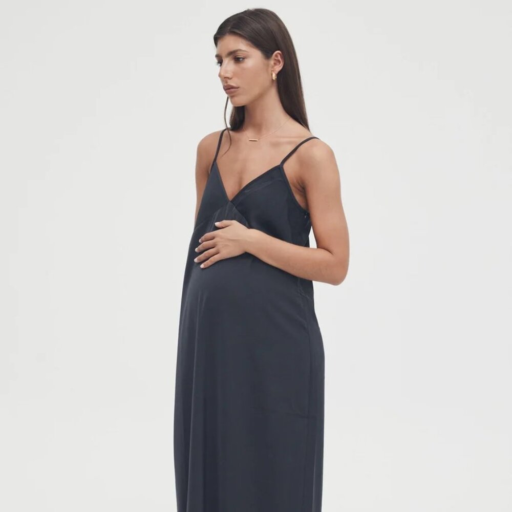 Legoe Heritage Navy Maternity and Nursing slip dress